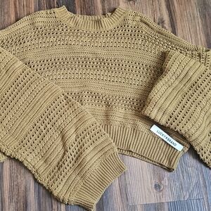 Lucky Brand Women's Off-the-Shoulder Sweater in Mustard